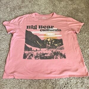 Big Bear California Pink T-Shirt XL